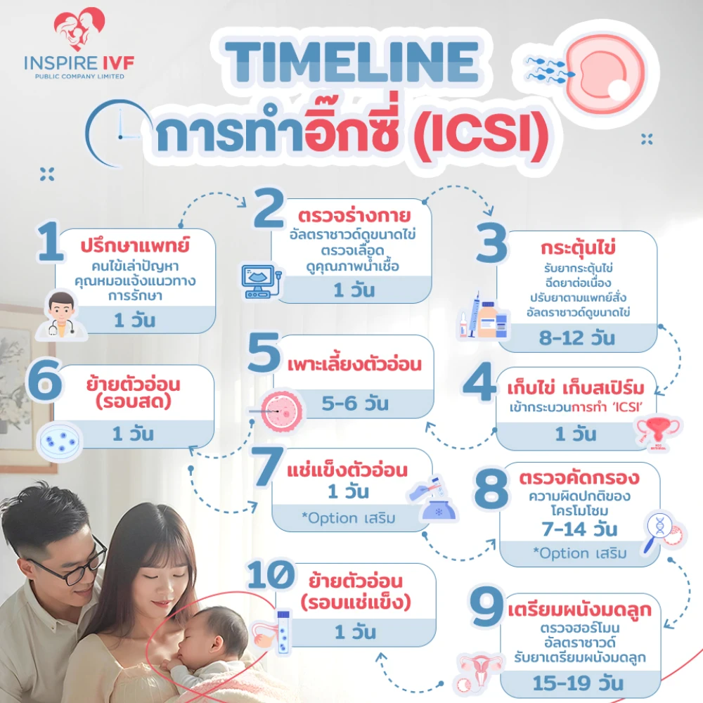 สรุปไทม์ไลน์ การทำ ICSI