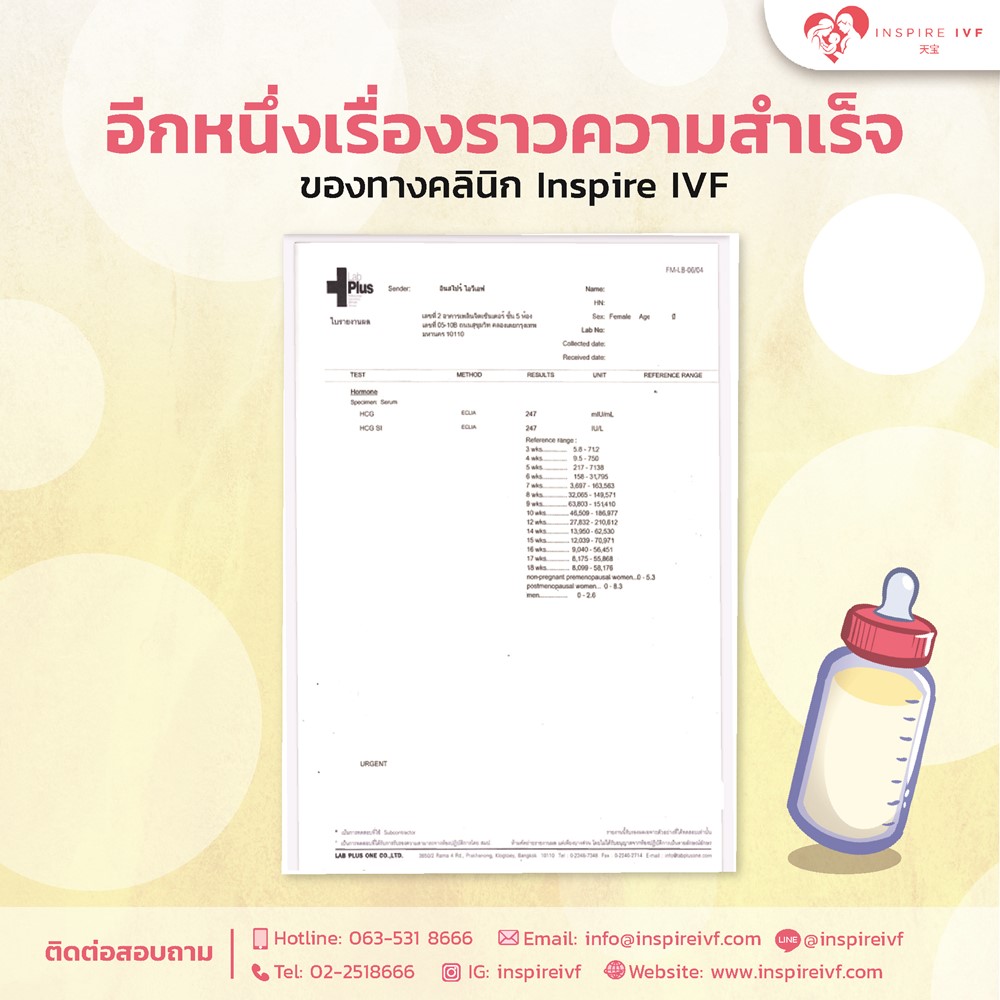 อีกหนึ่งเรื่องราวความประทับใจของทาง คลินิก Inspire IVF